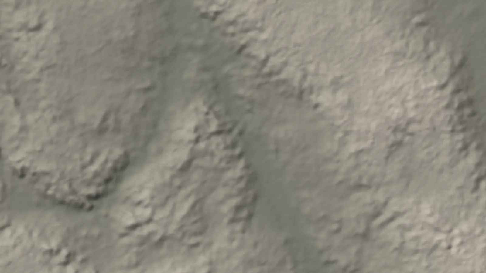 The section input over a rift valley and its ranges, a soft hillshade at 660 m per pixel
